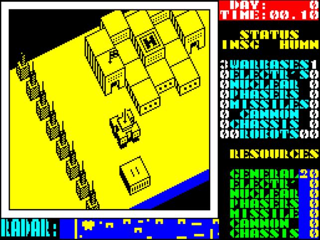 Nether Earth - ZX Spectrum game screenshot (1987) by Argus Press